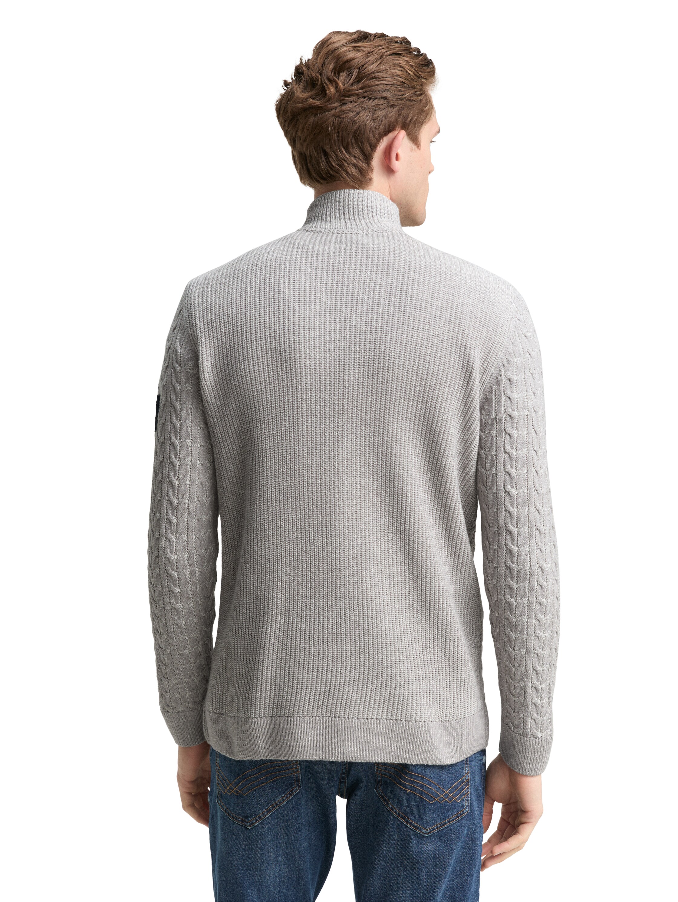 Troyer Strickpullover mit Zopfmuster