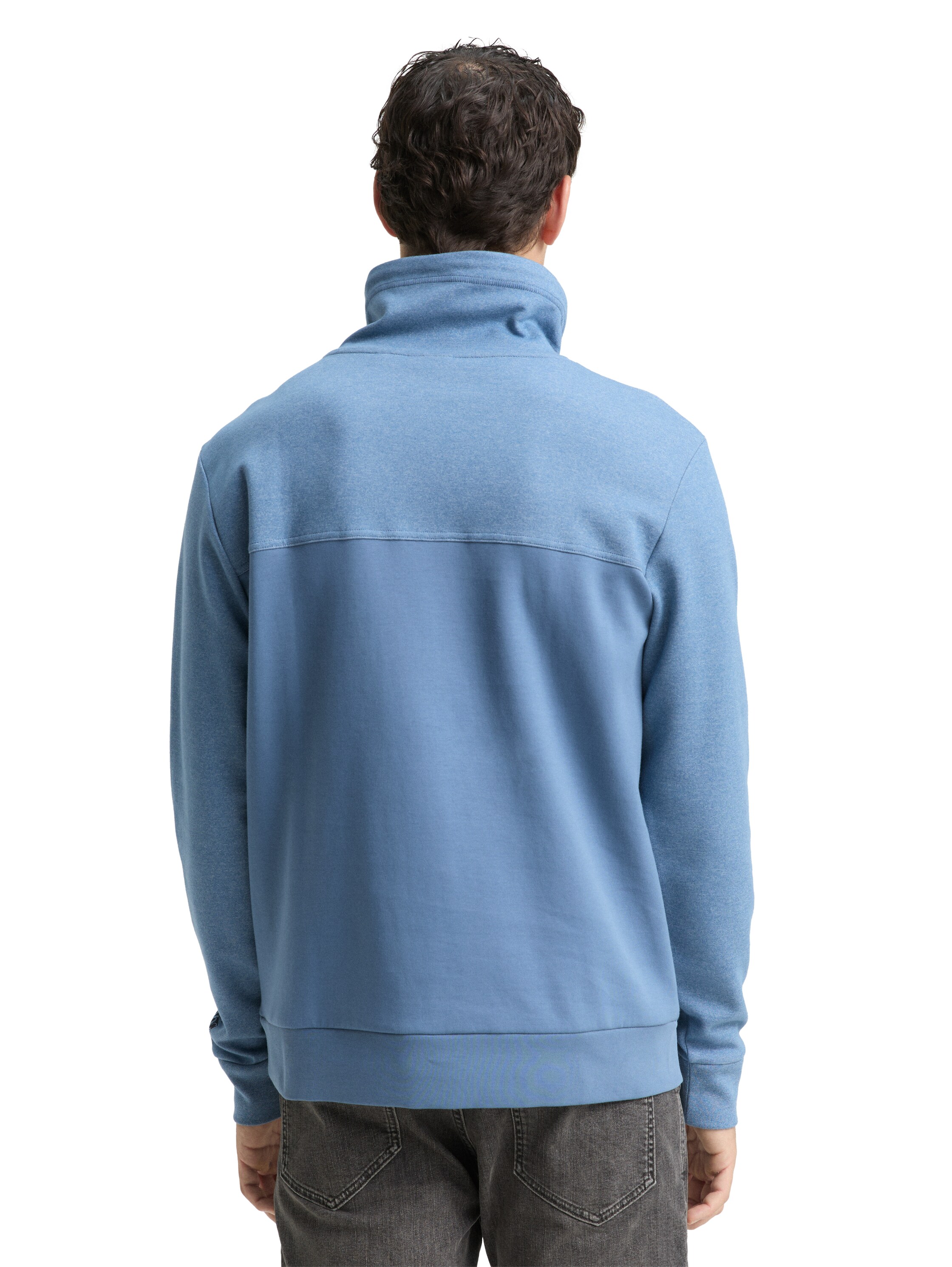 Snood Sweatshirt mit Struktur-Mix