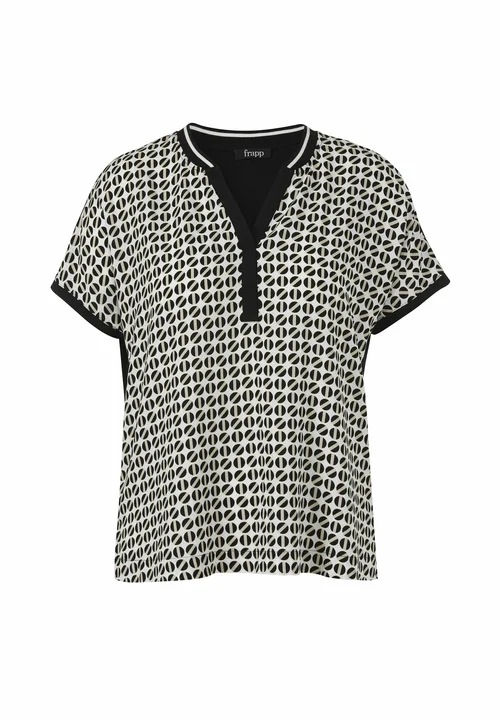 Bluse V-Ausschnitt ohne Arm Druck