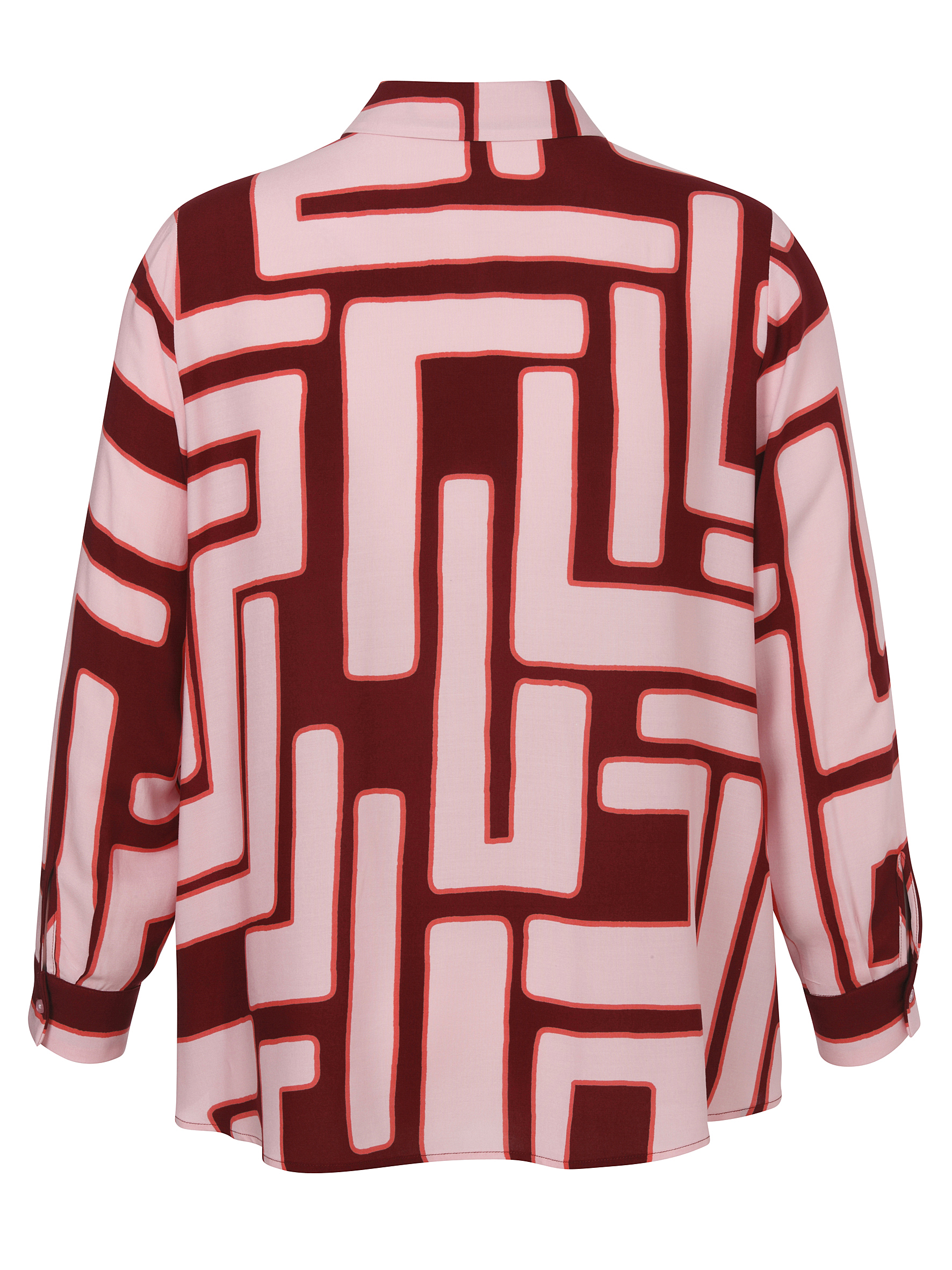 Bluse Hemdkragen 1/1 Arm Druck