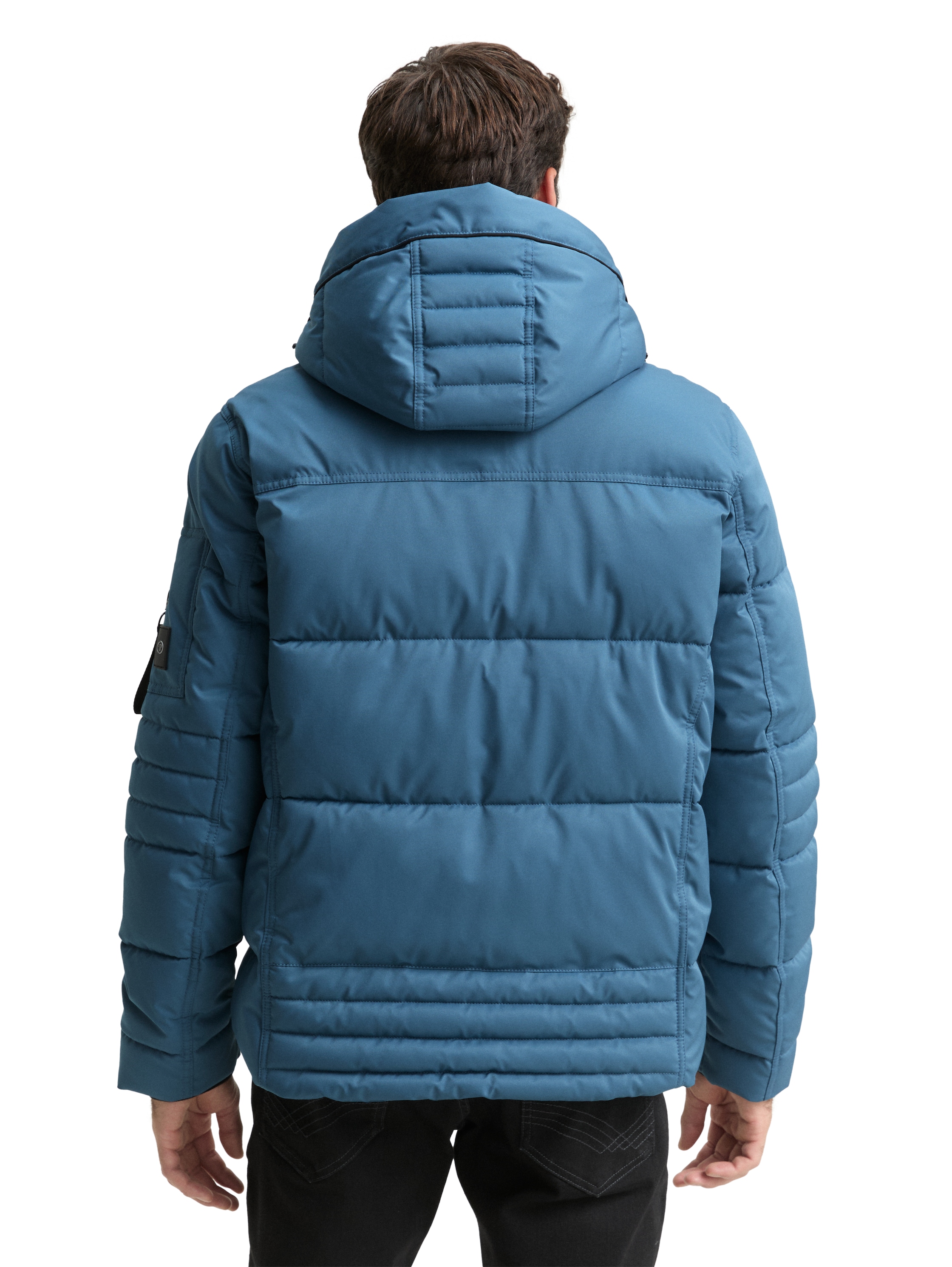 Puffer-Jacke mit abnehmbarer Kapuze
