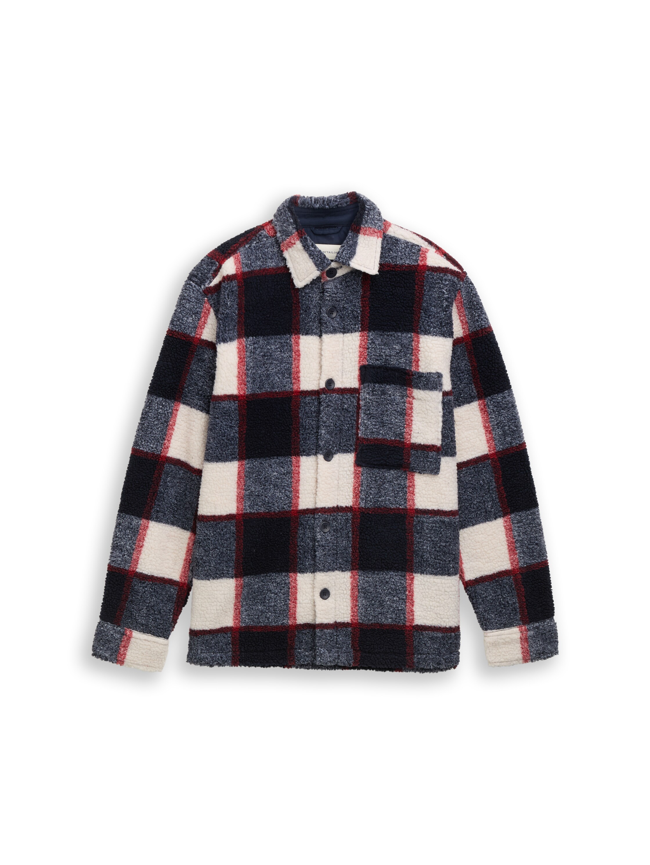 Teddy Overshirt mit Karomuster