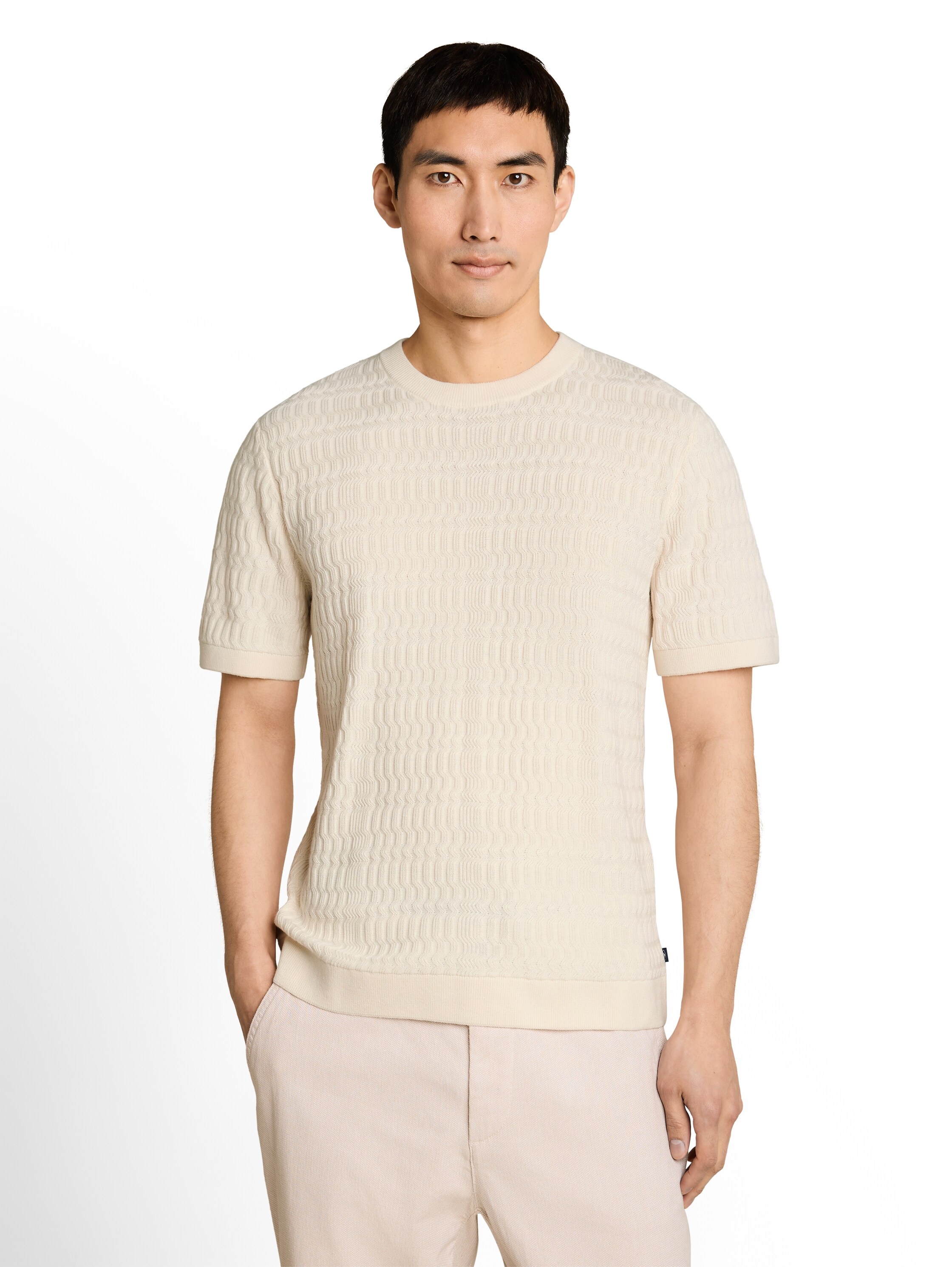 Strickpullover mit Rippstruktur