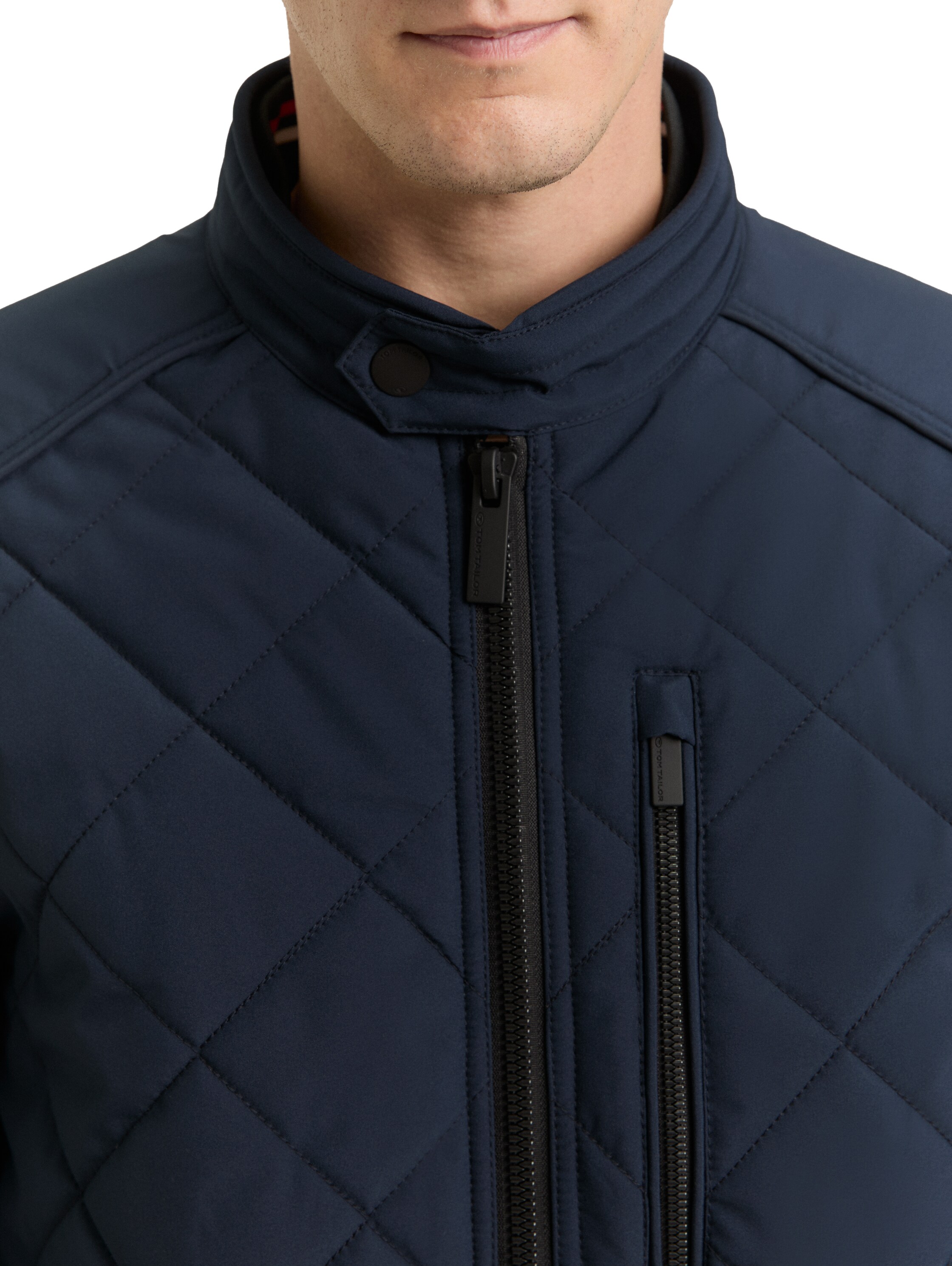 Tech Biker-Jacke mit Stehkragen