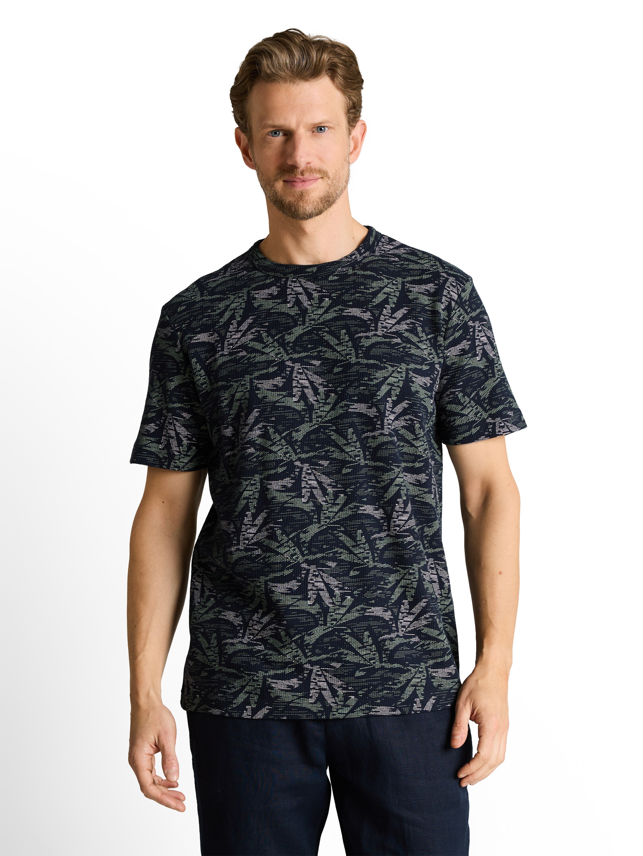 T-Shirt mit Palmenprint