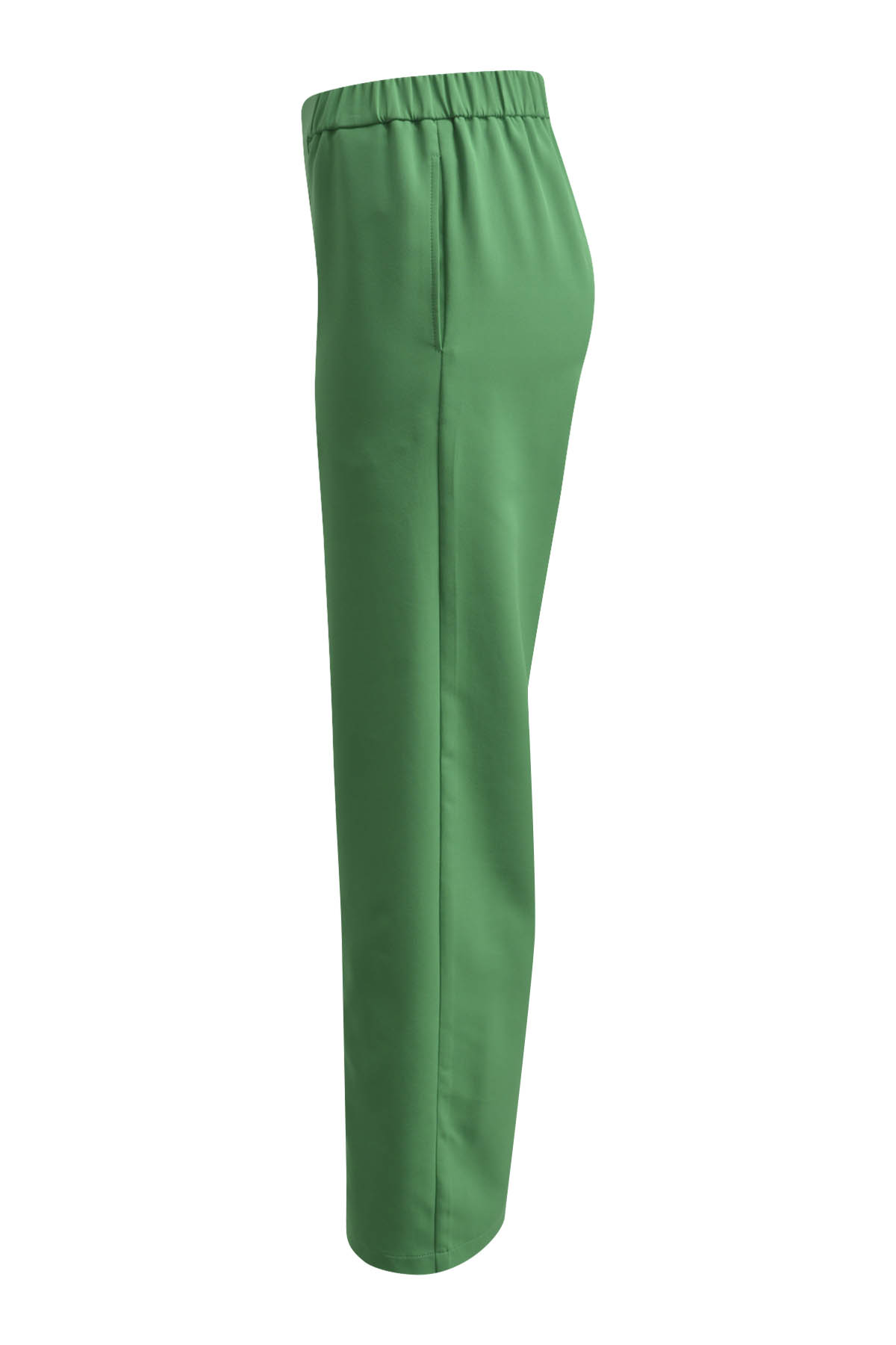 wideleg pants with elastic at back waist and dividing seams at fr