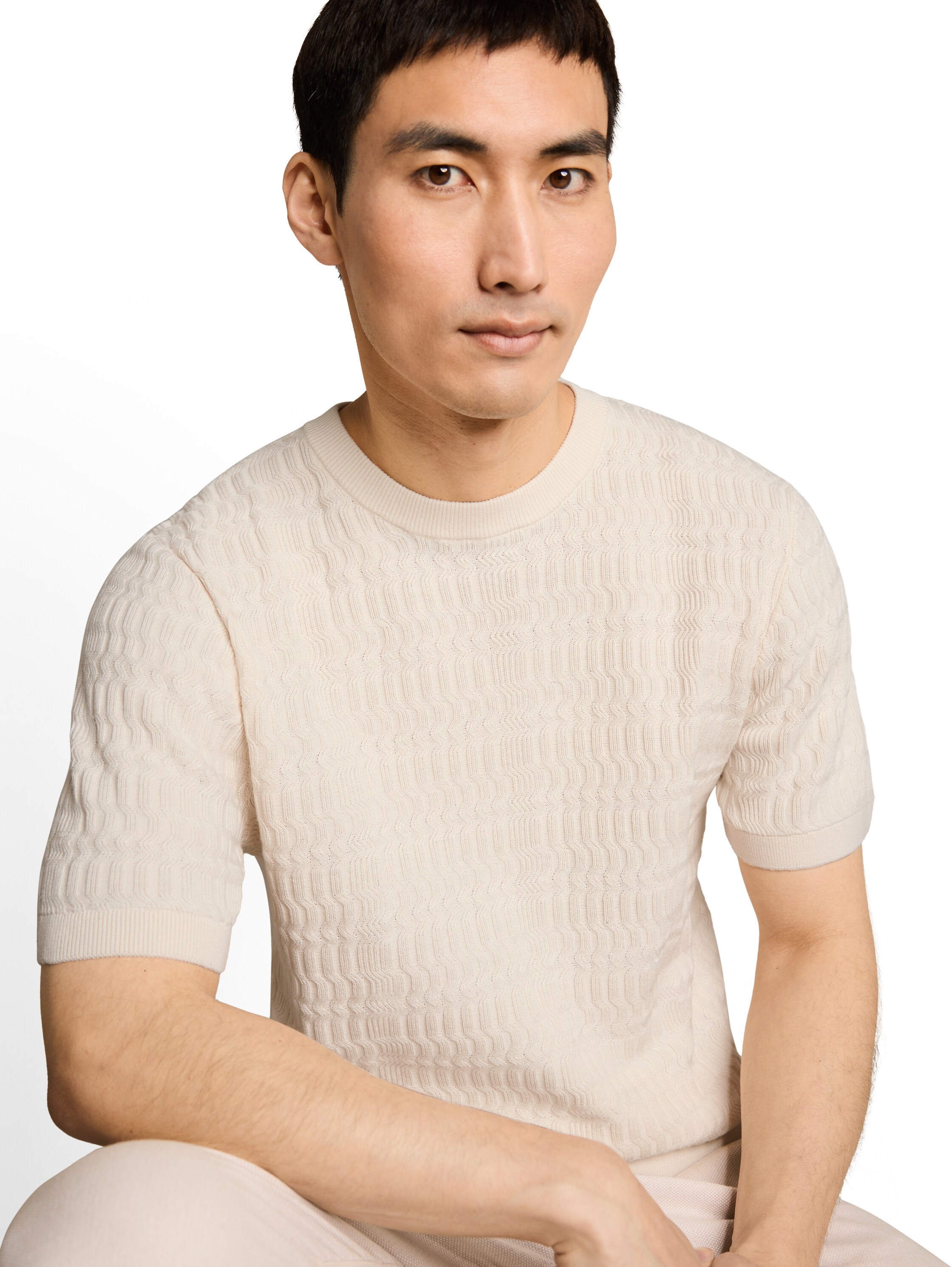 Strickpullover mit Rippstruktur