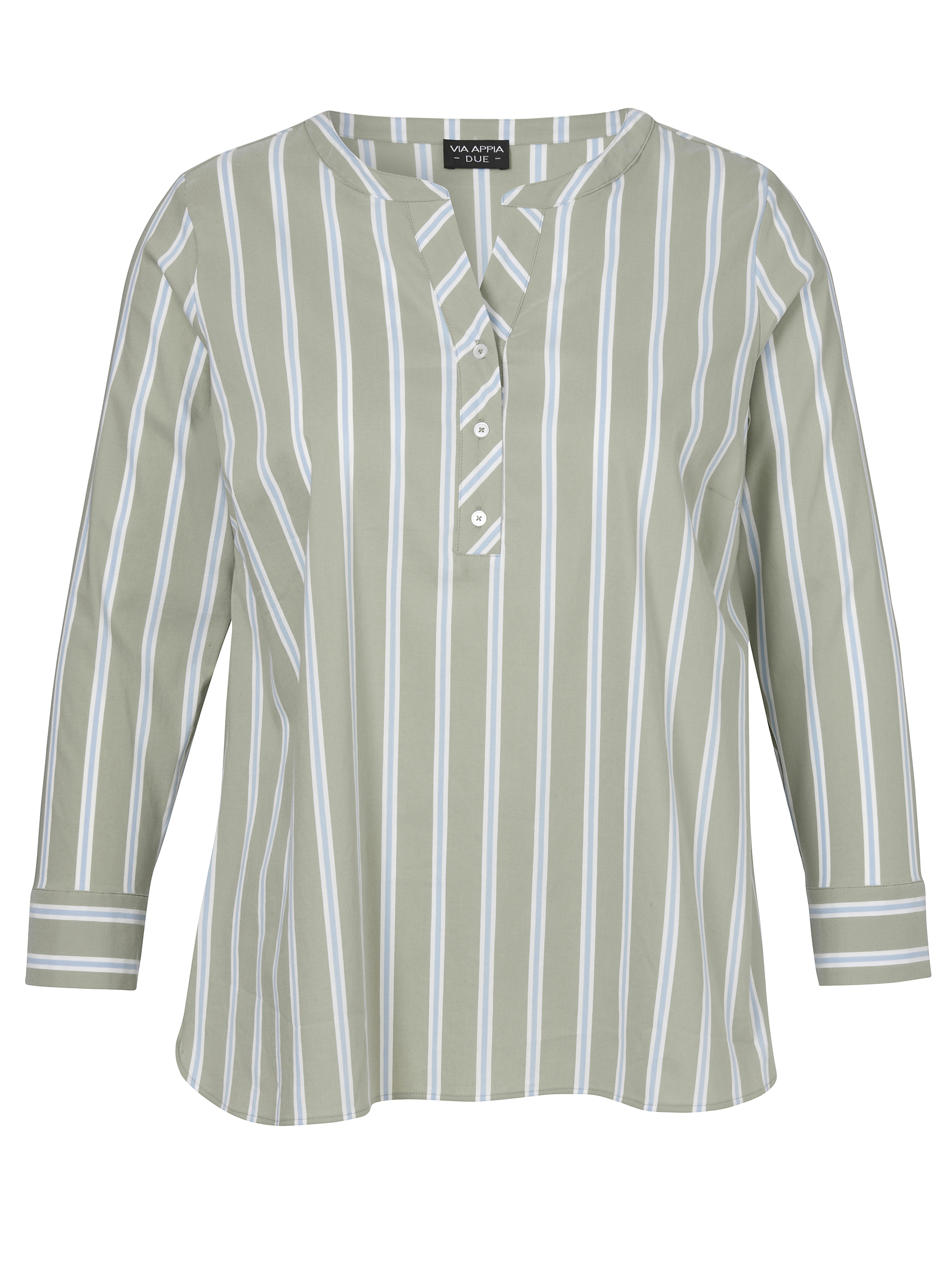 Bluse V-Ausschnitt 1/1 Arm Streifen