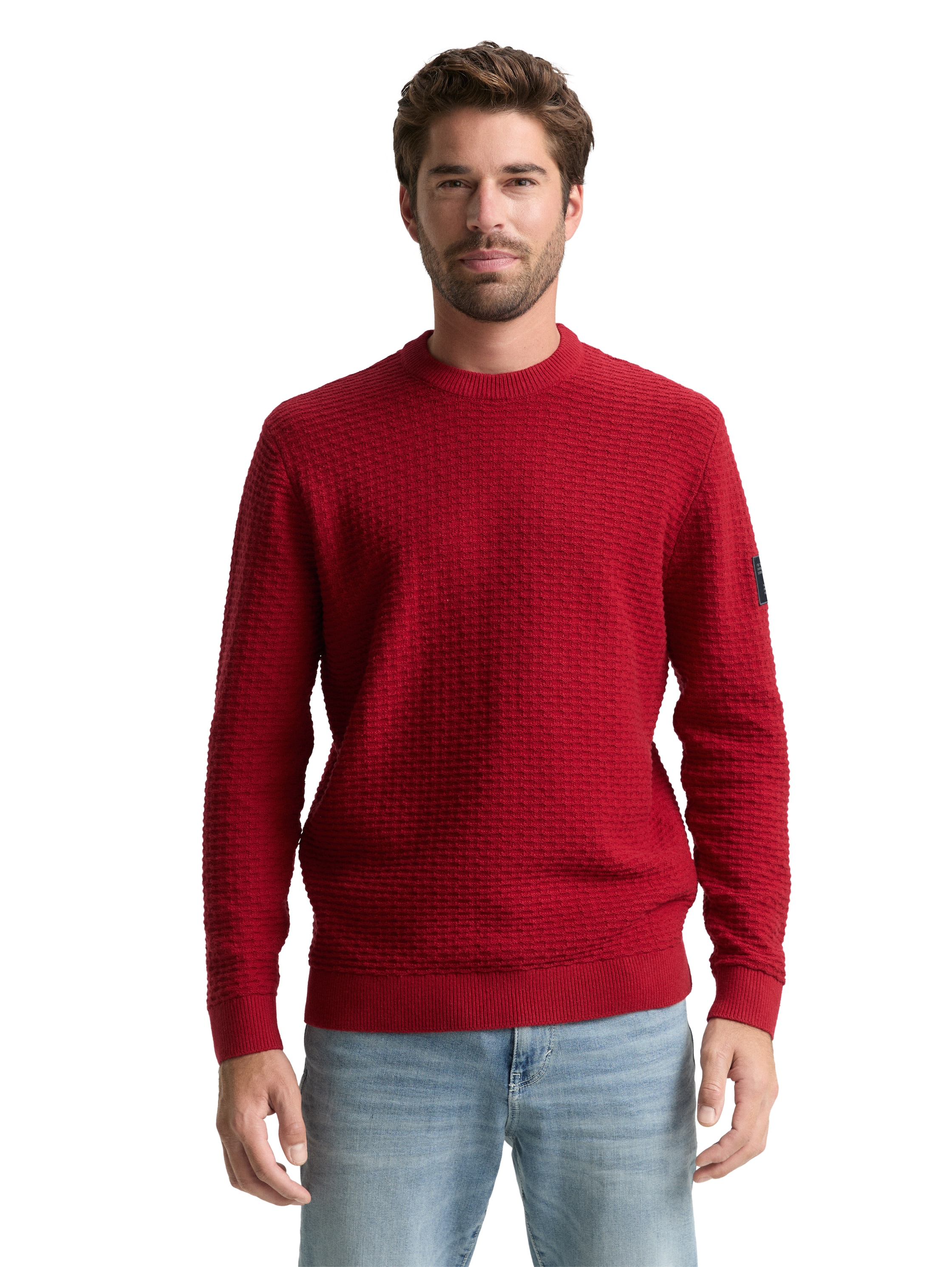 Strickpullover mit Rundhalsausschnitt