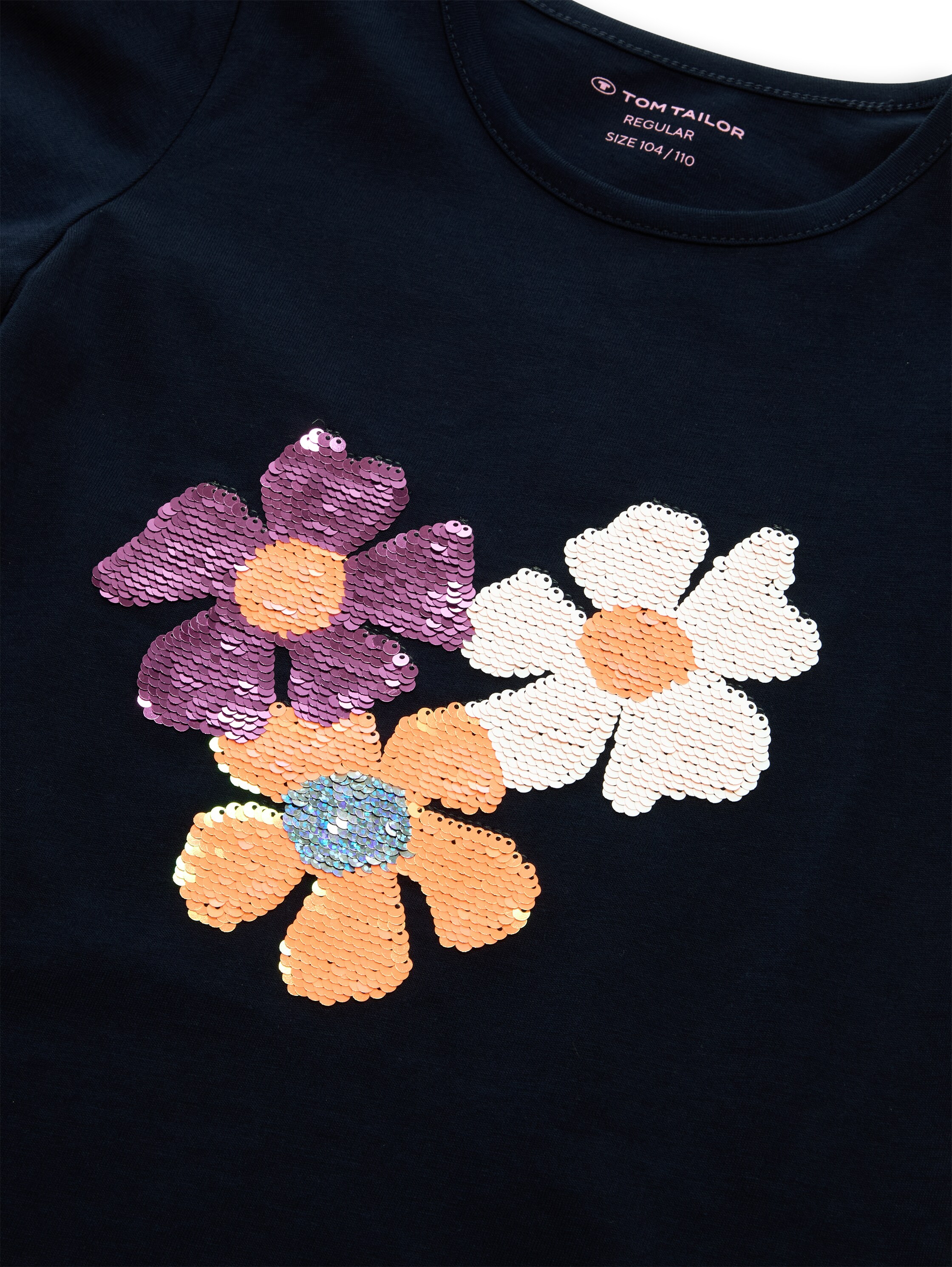 T-Shirt mit Wendepailletten