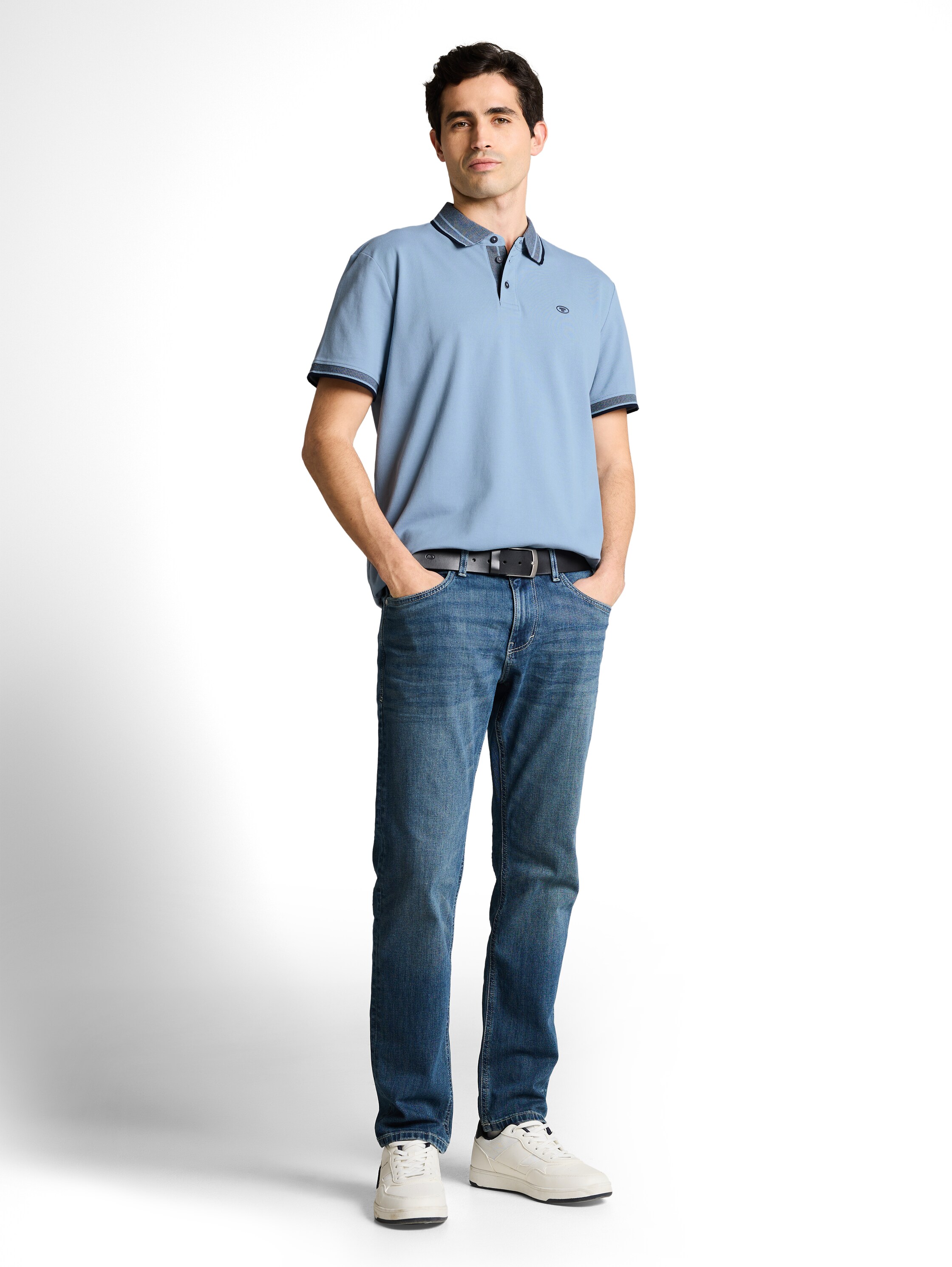 Piqué Poloshirt mit Logo-Print