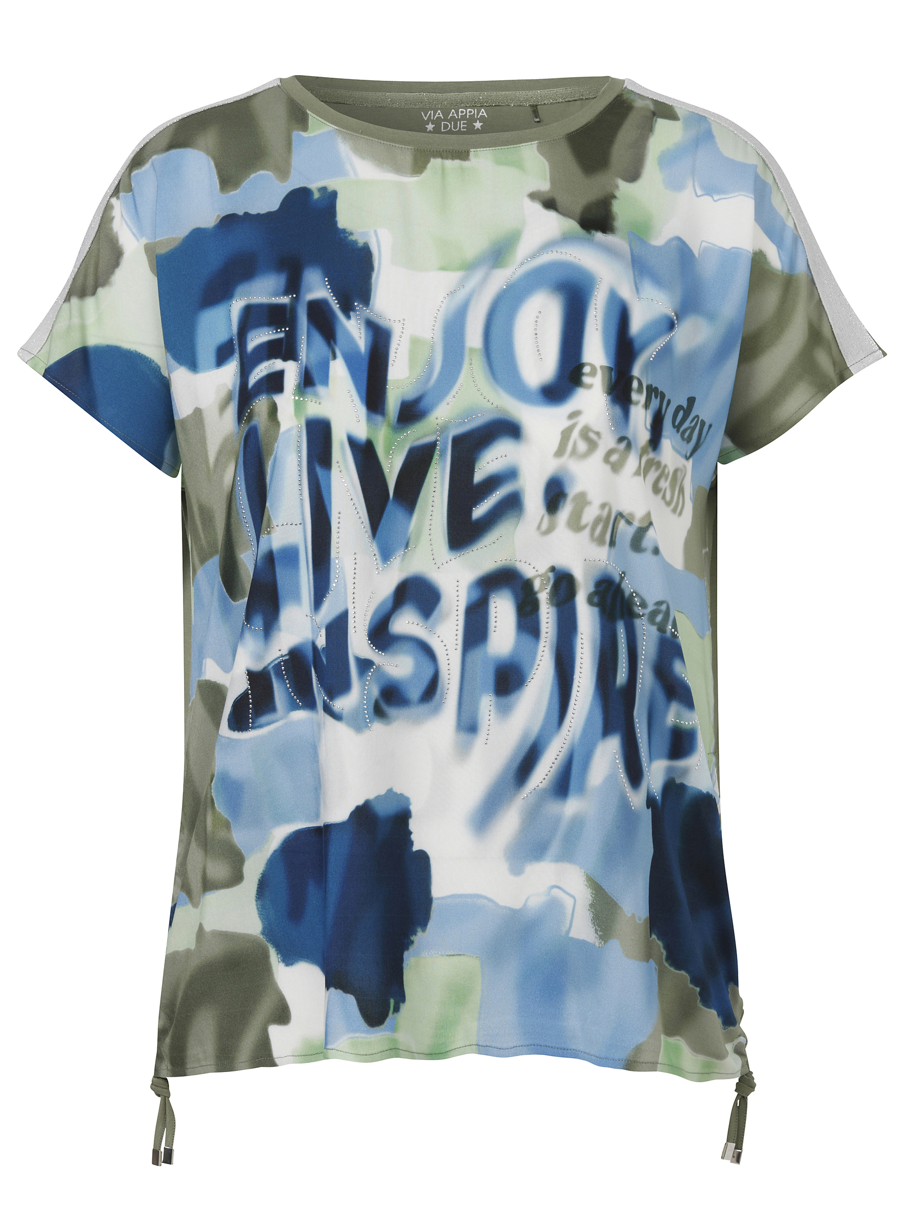 Bluse Rundhals 1/2 Arm Druck