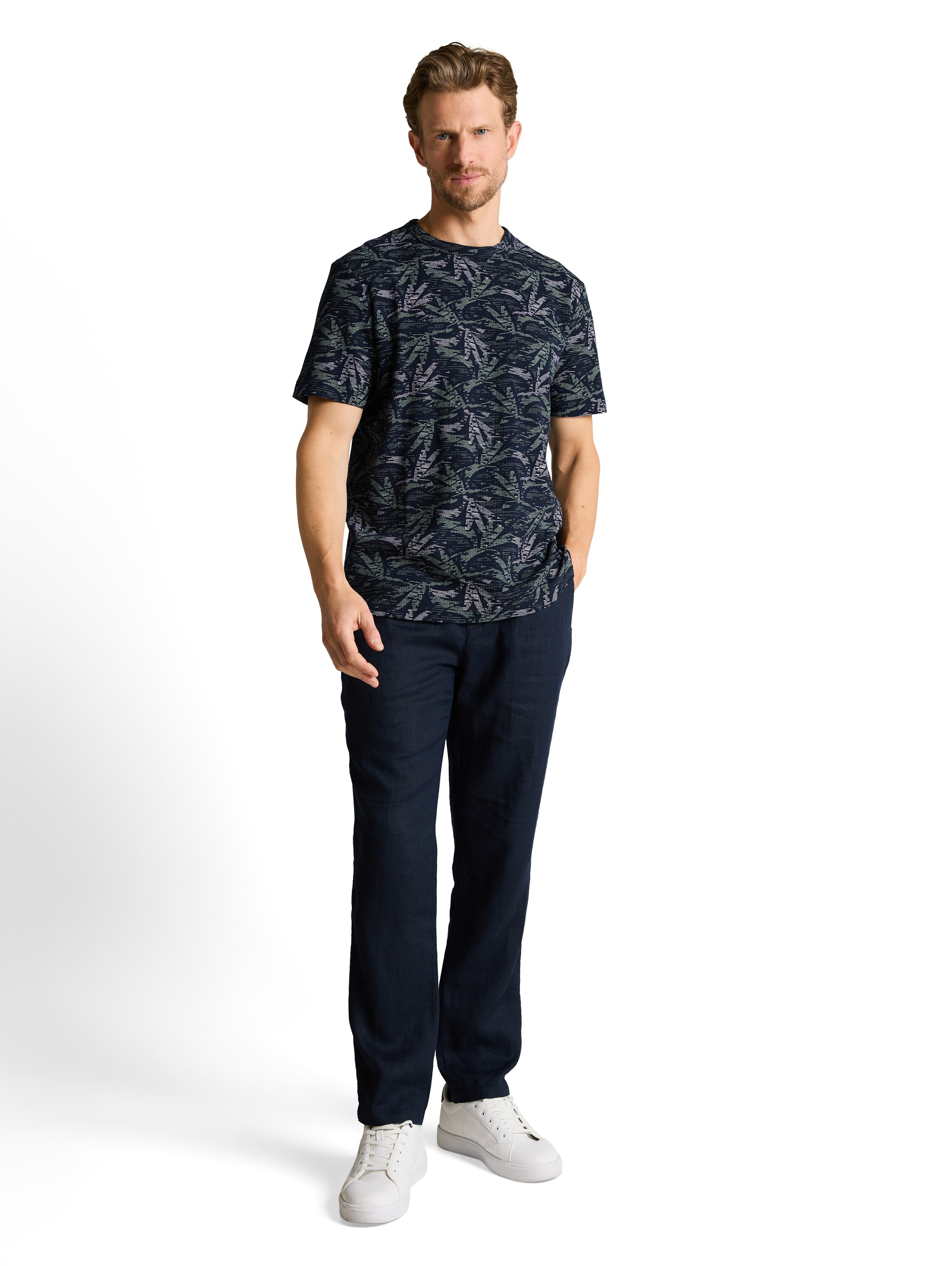 T-Shirt mit Palmenprint