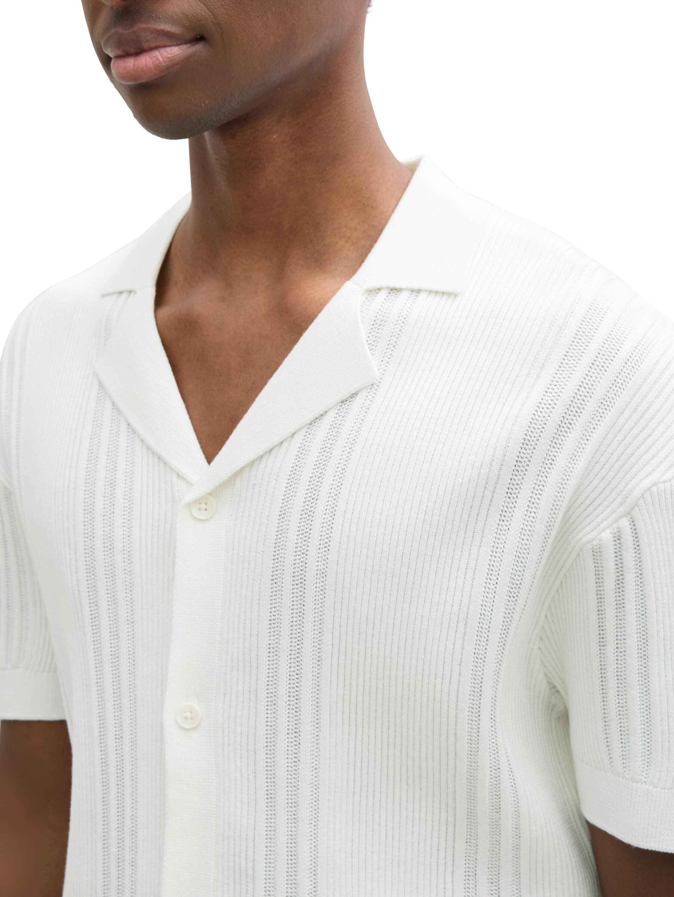 Relaxed Fit Strickhemd im Polo-Look