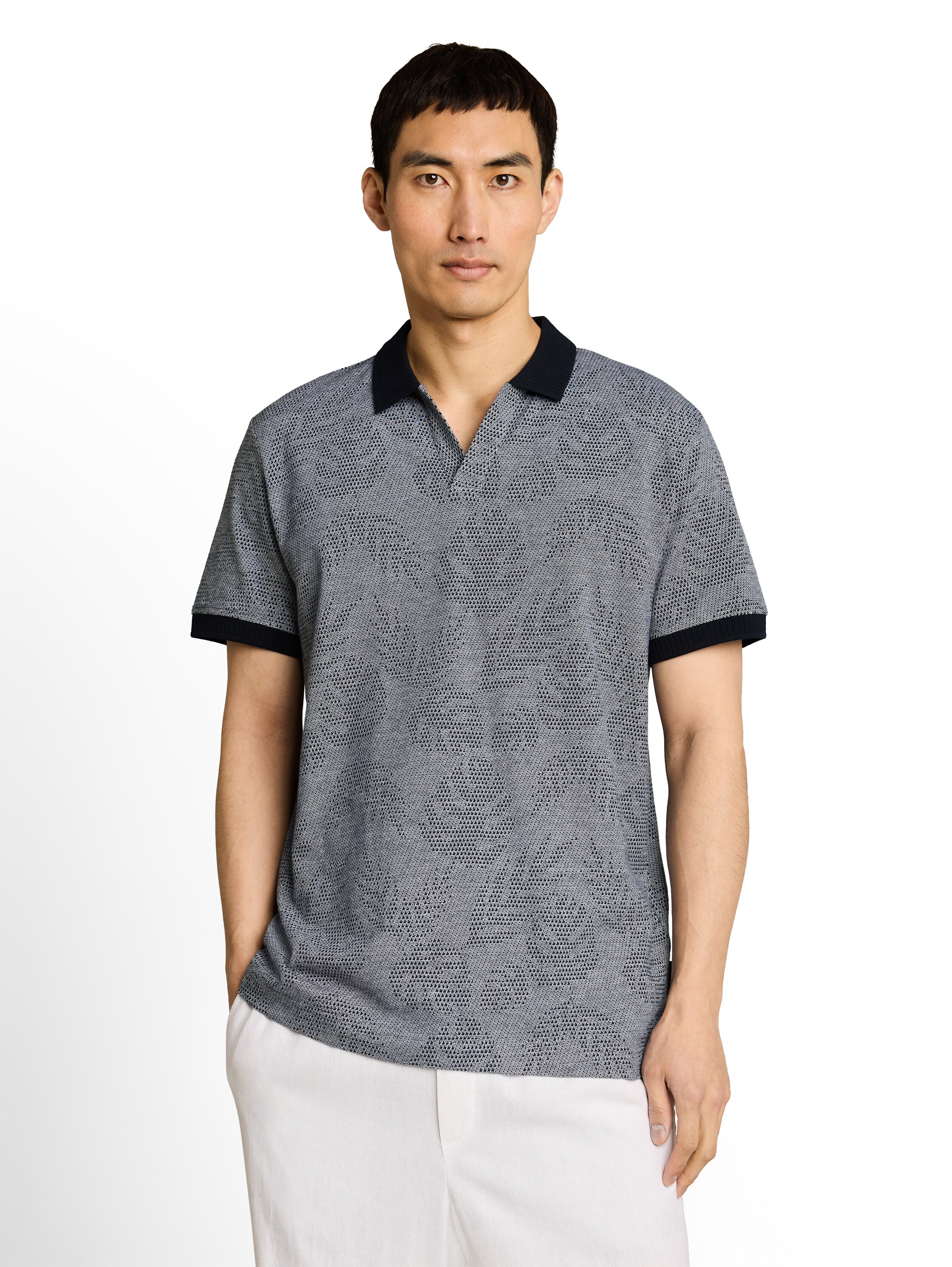 Jacquard Poloshirt mit Muster