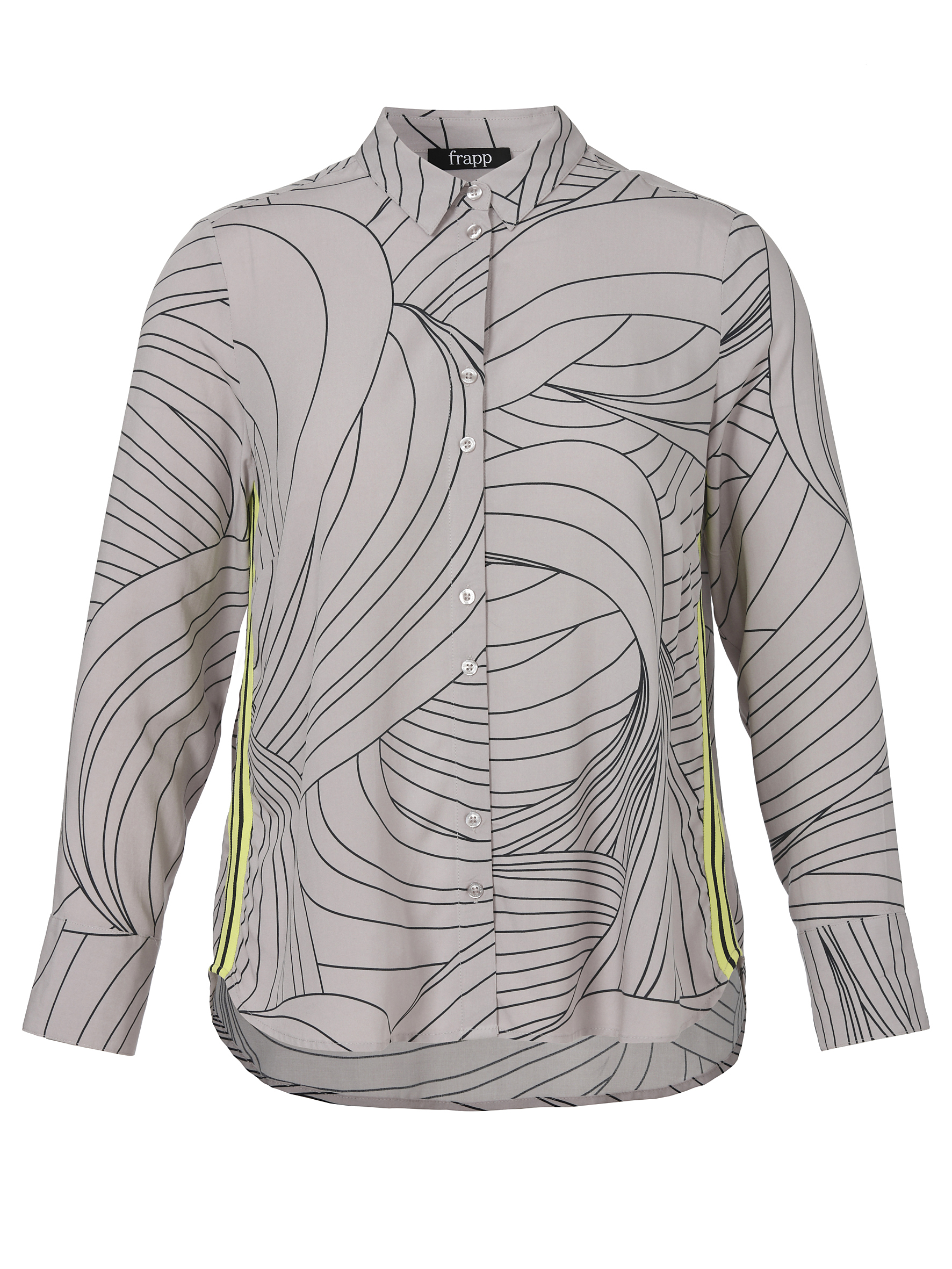 Bluse Hemdkragen 1/1 Arm Druck